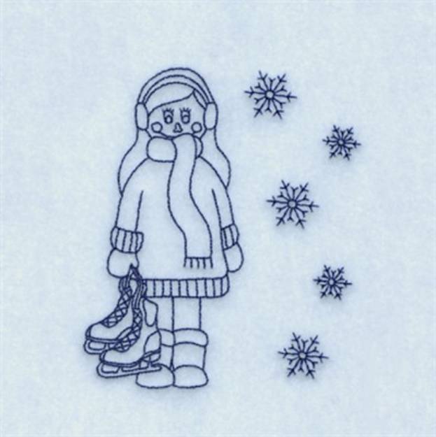 Picture of Stacy Ice Skating Machine Embroidery Design