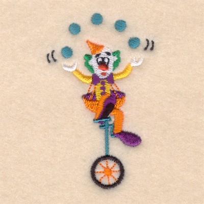 Juggling Clown Machine Embroidery Design