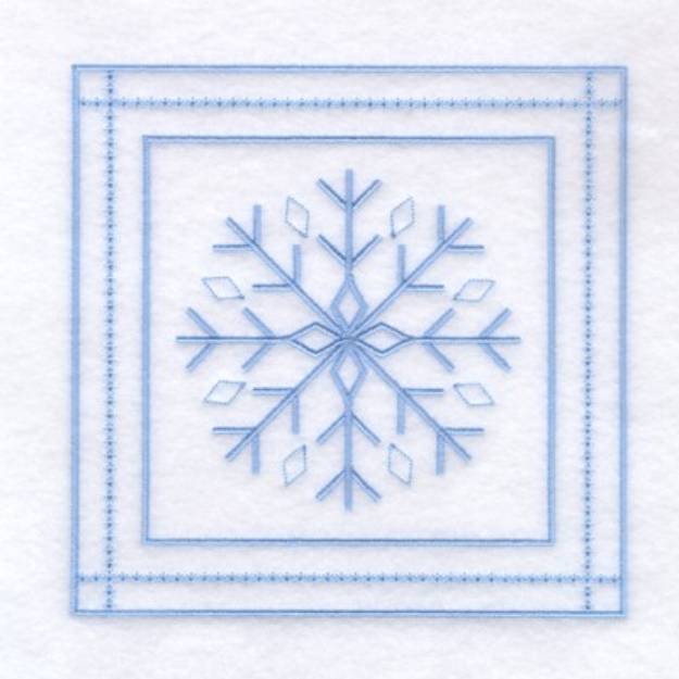 Picture of Snowflake Quilt Square Machine Embroidery Design