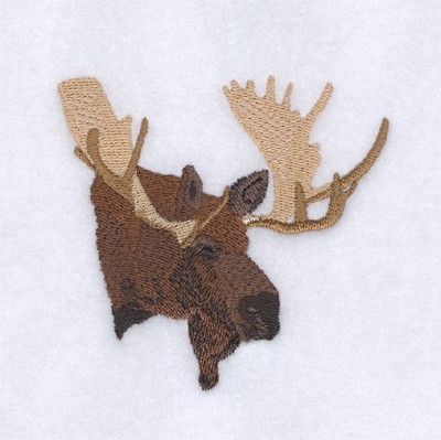 Moose Head Machine Embroidery Design