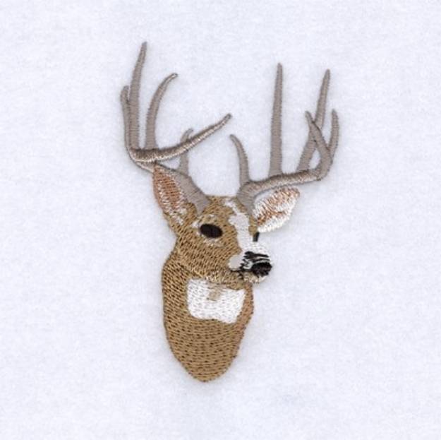 Picture of Whitetail Deer Head Machine Embroidery Design