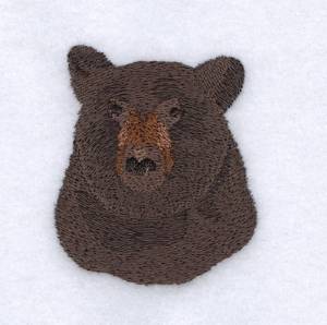 Picture of Black Bear Head Machine Embroidery Design