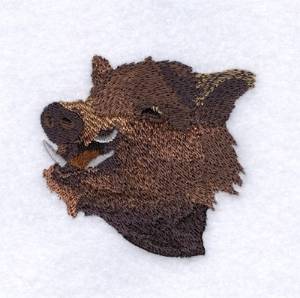 Picture of Wild Boar Head Machine Embroidery Design