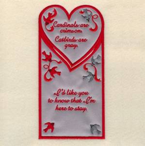 Picture of Here to Stay Card Machine Embroidery Design