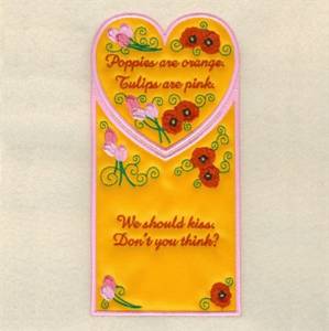 Picture of We Should Kiss Card Machine Embroidery Design