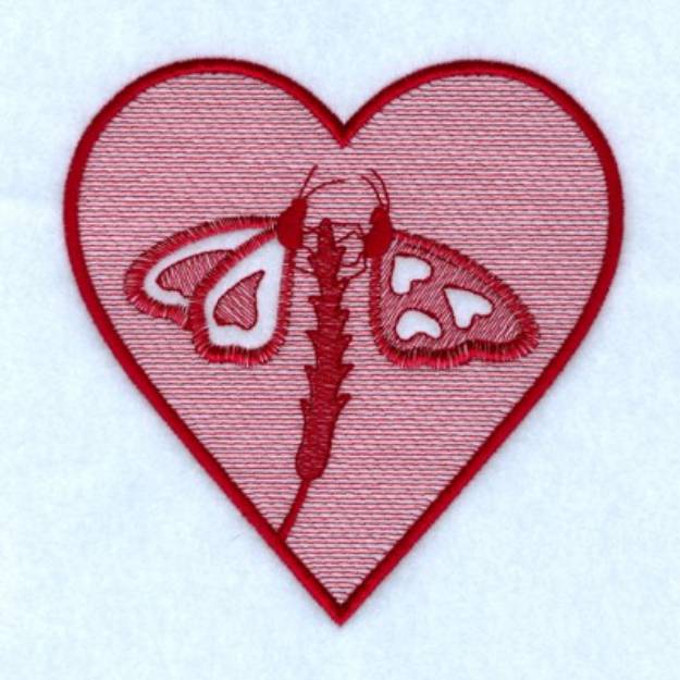 Picture of Butterfly Love Toile Machine Embroidery Design
