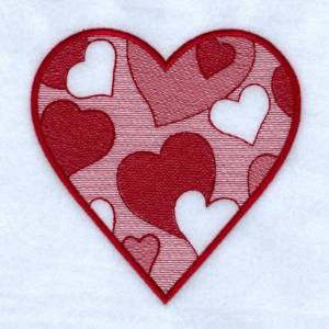 Picture of Many Hearts Toile Machine Embroidery Design