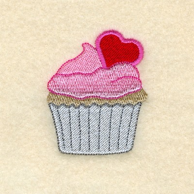 Valentine Cupcake Machine Embroidery Design