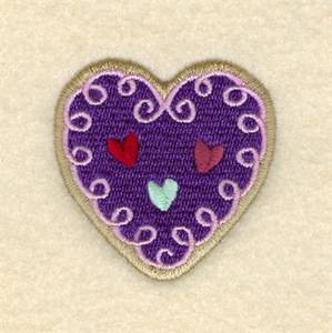 Picture of Frosted Heart Cookie Machine Embroidery Design
