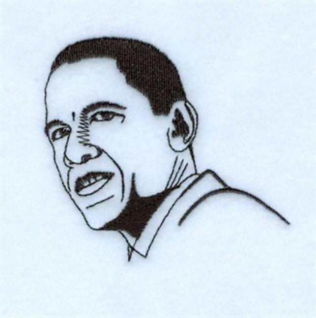 Picture of Barack H. Obama Machine Embroidery Design