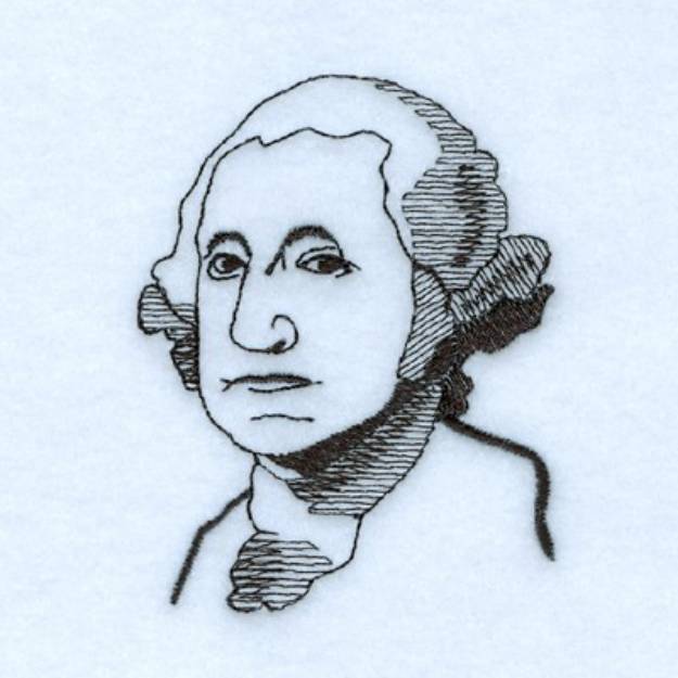 Picture of George Washington Machine Embroidery Design
