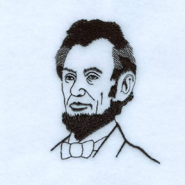 Picture of Abraham Lincoln Machine Embroidery Design