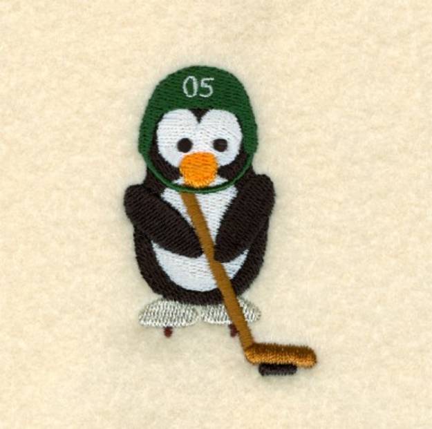 Picture of Hockey Penguin Machine Embroidery Design
