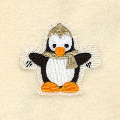 Snow Angel Penguin Machine Embroidery Design