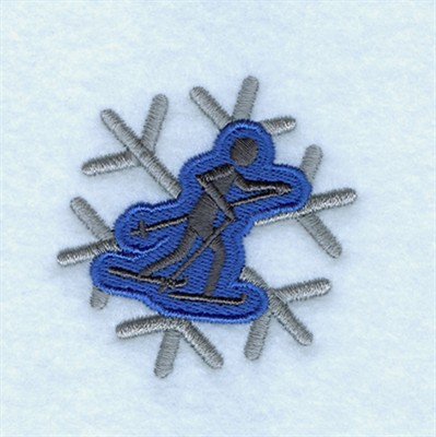 Cross Country Skiing Machine Embroidery Design