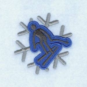 Picture of Downhill Skiing Machine Embroidery Design