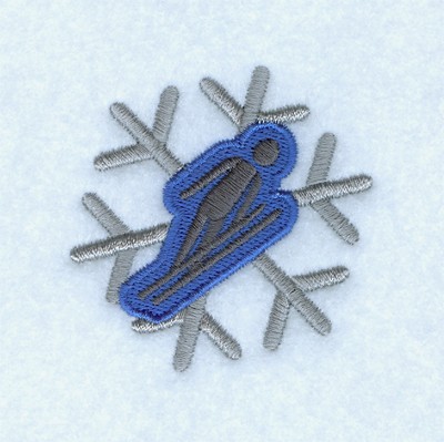 Ski Jumping Machine Embroidery Design