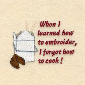 Picture of Forgot How To Cook Machine Embroidery Design