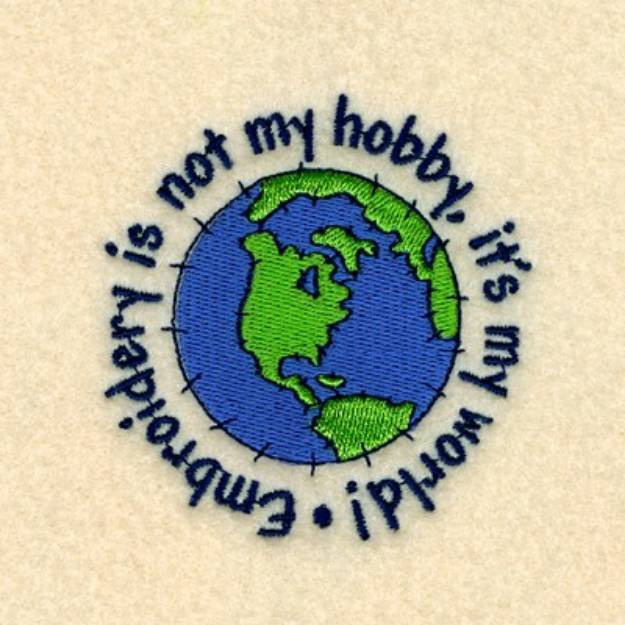 Picture of My World Machine Embroidery Design