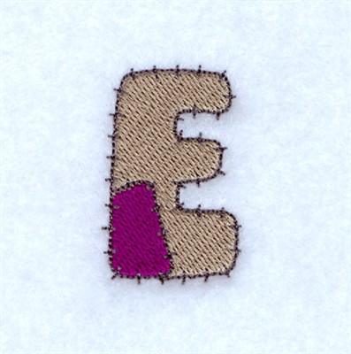 Patch E Machine Embroidery Design