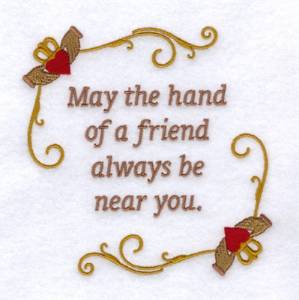 Picture of Hand of Friend Blessing Machine Embroidery Design