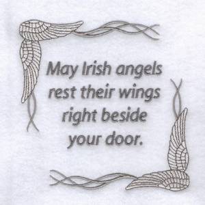 Picture of Irish Angels Blessing Machine Embroidery Design