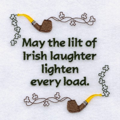 Irish Laughter Blessing Machine Embroidery Design