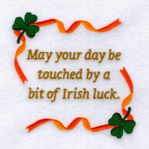 Picture of Irish Luck Blessing Machine Embroidery Design