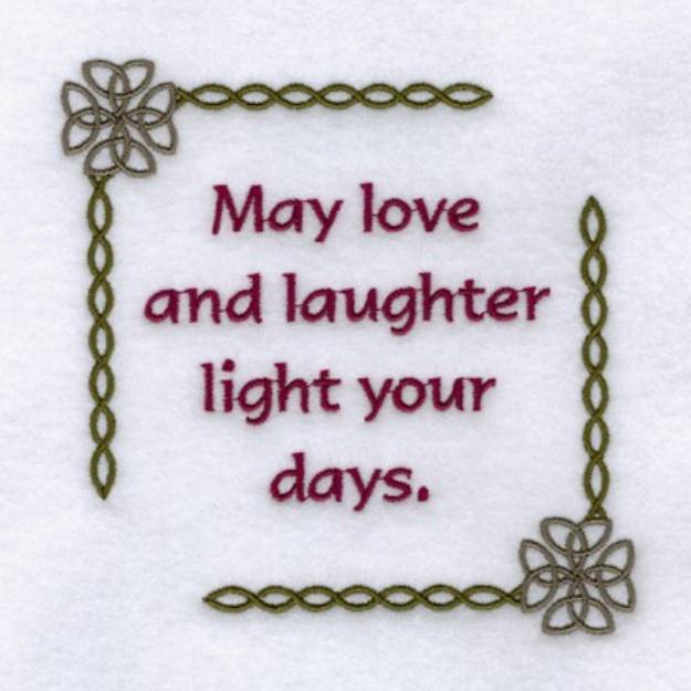 Picture of Love and Laughter Machine Embroidery Design