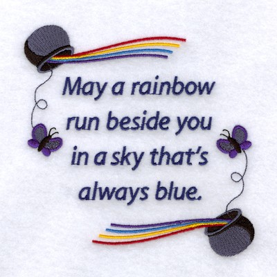 Rainbow Blessing Machine Embroidery Design