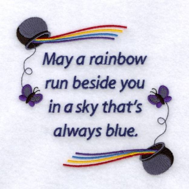 Picture of Rainbow Blessing Machine Embroidery Design