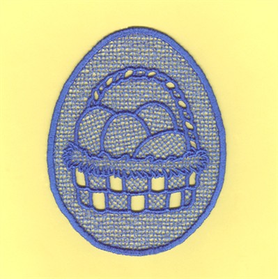 Easter Basket Lace Machine Embroidery Design