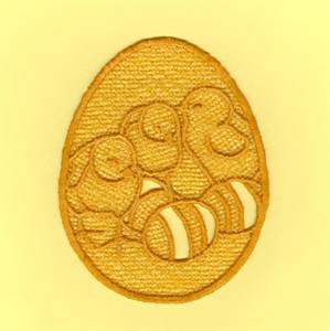 Picture of Easter Chicks Lace Machine Embroidery Design