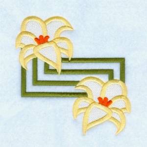 Picture of Medium Lilies Machine Embroidery Design