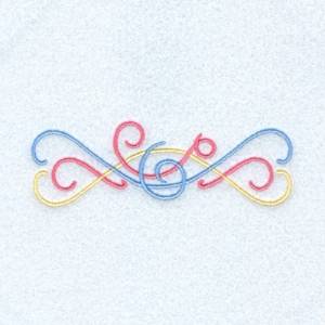 Picture of Flourish Curl Border Machine Embroidery Design