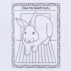Picture of Clean the Rabbit Hatch Machine Embroidery Design
