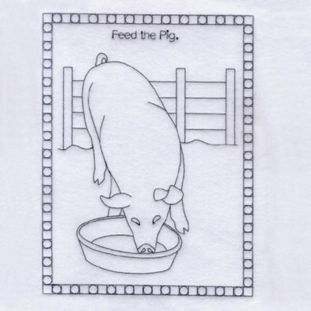 Picture of Feed the Pig Machine Embroidery Design