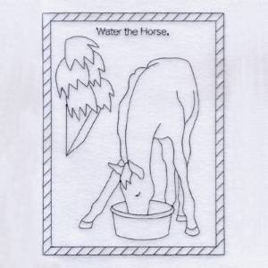 Picture of Water the Horse Machine Embroidery Design