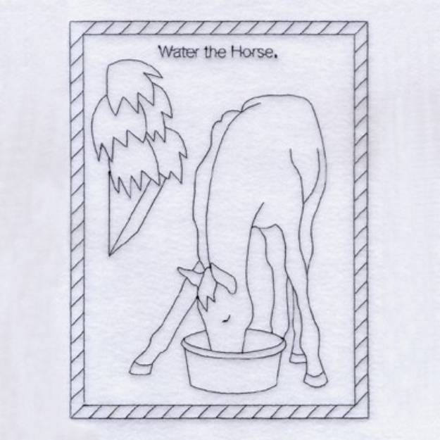 Picture of Water the Horse Machine Embroidery Design