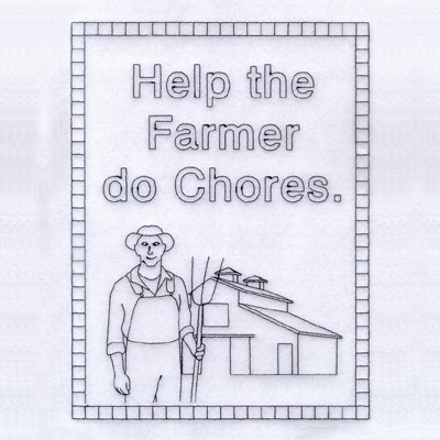 Help the Farmer Machine Embroidery Design