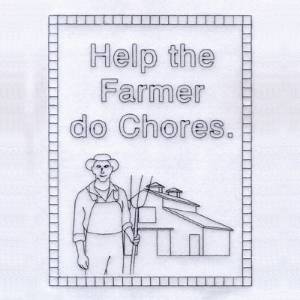 Picture of Help the Farmer Machine Embroidery Design