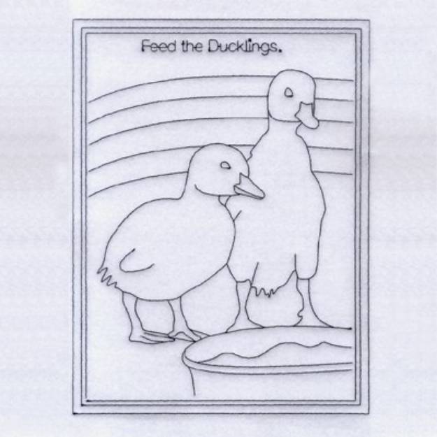 Picture of Feed the Ducklings Machine Embroidery Design