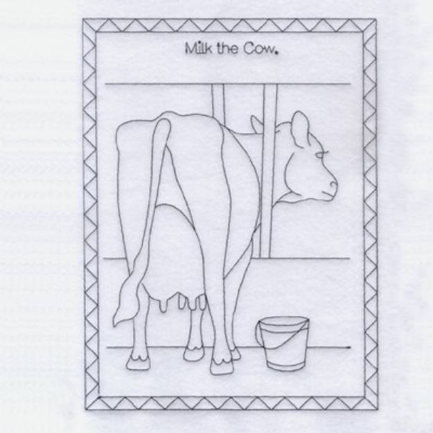 Picture of Milk the Cow Machine Embroidery Design