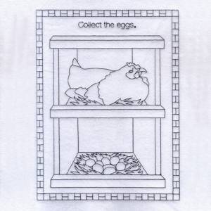 Picture of Collect the Eggs Machine Embroidery Design