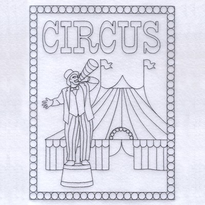 Circus Cover Page Machine Embroidery Design