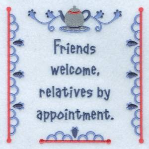 Picture of Friends Welcome Machine Embroidery Design