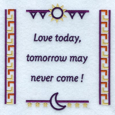 Love Today Machine Embroidery Design