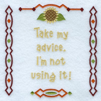 My Advice Machine Embroidery Design