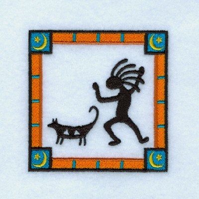 Kokopelli Dancing Machine Embroidery Design