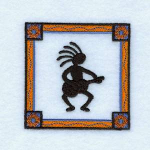 Picture of Kokopelli with Guitar Machine Embroidery Design